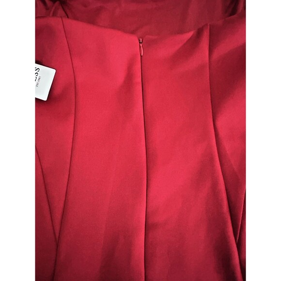 GUESS Women's Anya Straight neckline Strapless Party Bodycon Dress Red 14 - Picture 11 of 11